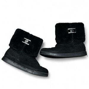 Guess Black Fur-Trimmed Winter Boots